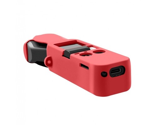 Силиконовый чехол + ремешок DJI Osmo Pocket (Красный) (YX) Силиконовый чехол + ремешок DJI Osmo Pocket (Красный) (YX)