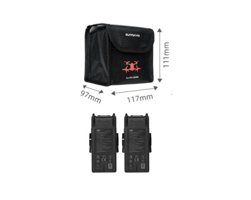 Огнеупорный чехол для двух аккумуляторов DJI FPV (SunnyLife) Огнеупорный чехол для двух аккумуляторов DJI FPV (SunnyLife)