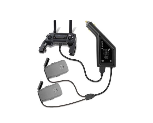 Автомобильное зарядное устройство для 2 аккумуляторов и пульта DJI Mavic 2 (YX) Автомобильное зарядное устройство для 2 аккумуляторов и пульта DJI Mavic 2 (YX)