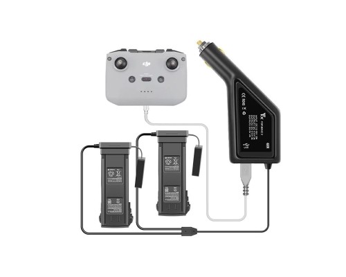Автомобильное зарядное устройство для 2 аккумуляторов и пульта DJI Mavic 3 (YX) Автомобильное зарядное устройство для 2 аккумуляторов и пульта DJI Mavic 3 (YX)