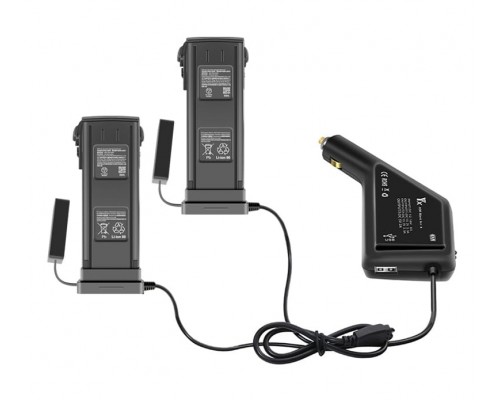 Автомобильное зарядное устройство для 2 аккумуляторов и пульта DJI Mavic 3 (YX) Автомобильное зарядное устройство для 2 аккумуляторов и пульта DJI Mavic 3 (YX)