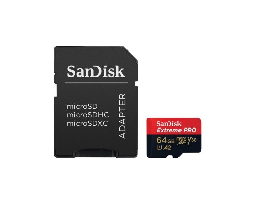 Карта памяти 64Gb SanDisk Extreme Pro microSDXC Class 10 UHS-I U3 V30 A2 Карта памяти 64Gb SanDisk Extreme Pro microSDXC Class 10 UHS-I U3 V30 A2