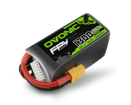 Аккумулятор OVONIC 1300мАч 6S 100C LiPo (XT60) Аккумулятор OVONIC 1300мАч 6S 100C LiPo (XT60)