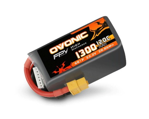 Аккумулятор OVONIC 1300мАч 6S 120C LiPo (XT60) Аккумулятор OVONIC 1300мАч 6S 120C LiPo (XT60)