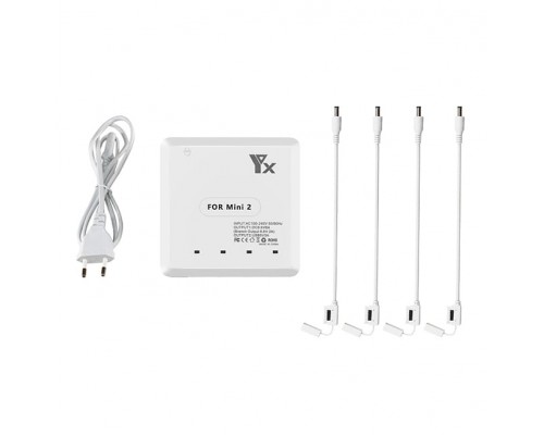 Зарядное устройство для 4 аккумуляторов DJI Mini 2 / Mini SE / Mini 2 SE, пульта и смартфона (YX) Зарядное устройство для 4 аккумуляторов DJI Mini 2 / Mini SE / Mini 2 SE, пульта и смартфона (YX)