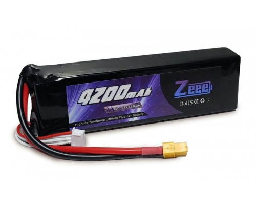 Аккумулятор Zeee 4200мАч 4S 60C LiPo (XT60) Аккумулятор Zeee 4200мАч 4S 60C LiPo (XT60)