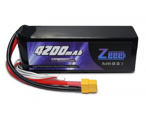 Аккумулятор Zeee 4200мАч 6S 50C LiPo (XT60) Аккумулятор Zeee 4200мАч 6S 50C LiPo (XT60)
