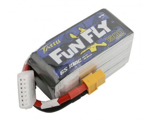 Аккумулятор Tattu FunFly 1300мАч 6S 100C LiPo (XT60) Аккумулятор Tattu FunFly 1300мАч 6S 100C LiPo (XT60)