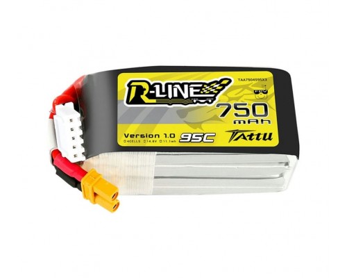 Аккумулятор Tattu R-Line 750мАч 4S 95C LiPo (XT30) Аккумулятор Tattu R-Line 750мАч 4S 95C LiPo (XT30)