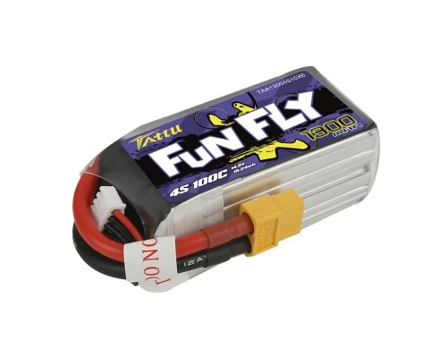 Аккумулятор Tattu FunFly 1300мАч 4S 100C LiPo (XT60) Аккумулятор Tattu FunFly 1300мАч 4S 100C LiPo (XT60)