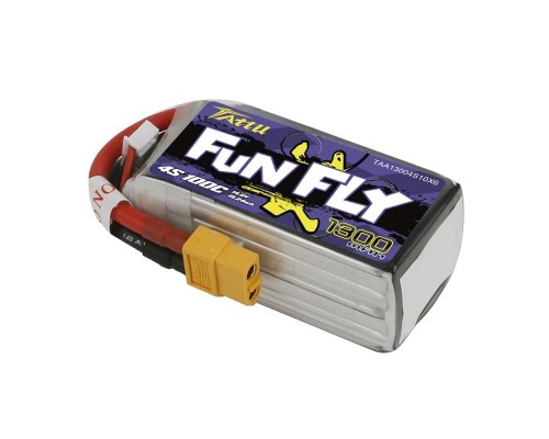 Аккумулятор Tattu FunFly 1300мАч 4S 100C LiPo (XT60) Аккумулятор Tattu FunFly 1300мАч 4S 100C LiPo (XT60)
