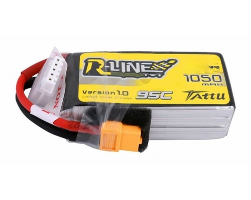 Аккумулятор Tattu R-Line V1.0 1050мАч 4S 95C LiPo (XT60) Аккумулятор Tattu R-Line V1.0 1050мАч 4S 95C LiPo (XT60)