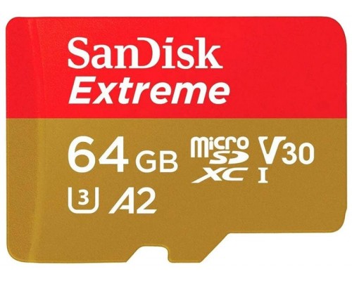 Карта памяти 64Gb SanDisk Extreme microSDXC Class 10 UHS-I U3 V30 A2 Карта памяти 64Gb SanDisk Extreme microSDXC Class 10 UHS-I U3 V30 A2