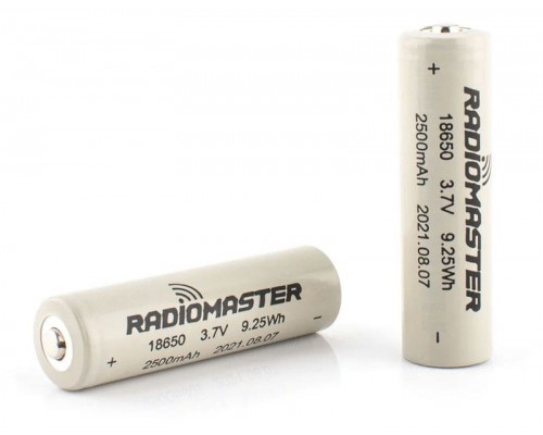 Комплект аккумуляторов RadioMaster 2500мАч 18650 для TX16S / TX12 Комплект аккумуляторов RadioMaster 2500мАч 18650 для TX16S / TX12