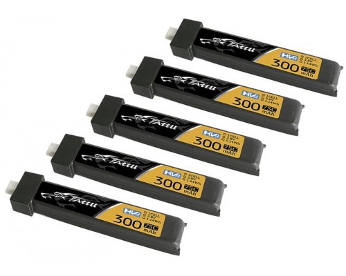 Аккумуляторы Tattu 300мАч 1S 75C LiHV (BT2.0) (5 шт.) Аккумуляторы Tattu 300мАч 1S 75C LiHV (BT2.0) (5 шт.)
