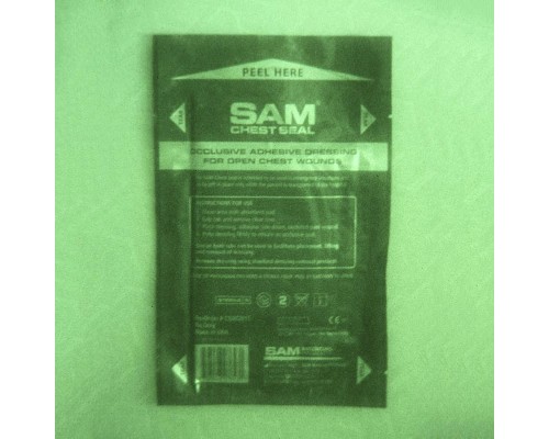 Пластырь при проникающих травмах груди без одностороннего клапана Sam Chest Seal Пластырь при проникающих травмах груди без одностороннего клапана Sam Chest Seal