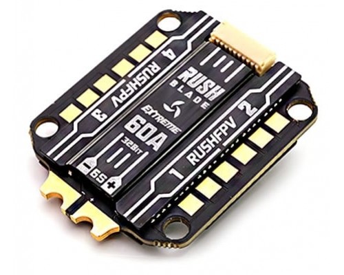 Регулятор оборотов RUSHFPV Blade 60A 3-6S BLHeli_32 30x30 4в1 ESC Extreme Edition MAX 128K Регулятор оборотов RUSHFPV Blade 60A 3-6S BLHeli_32 30x30 4в1 ESC Extreme Edition MAX 128K