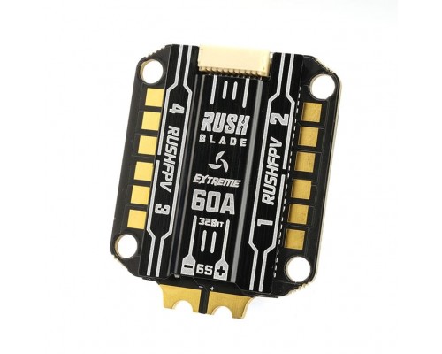 Регулятор оборотов RUSHFPV Blade 60A 3-6S BLHeli_32 30x30 4в1 ESC Extreme Edition MAX 128K Регулятор оборотов RUSHFPV Blade 60A 3-6S BLHeli_32 30x30 4в1 ESC Extreme Edition MAX 128K