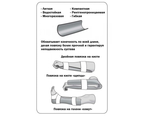 Ультралегкая иммобилизационная формовочная шина SAM Splint II Ультралегкая иммобилизационная формовочная шина SAM Splint II